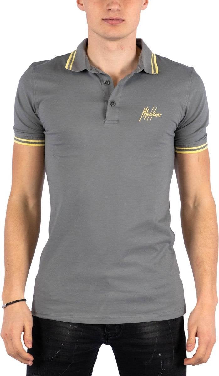 Malelions Din Polo - Matt Grey/Yellow