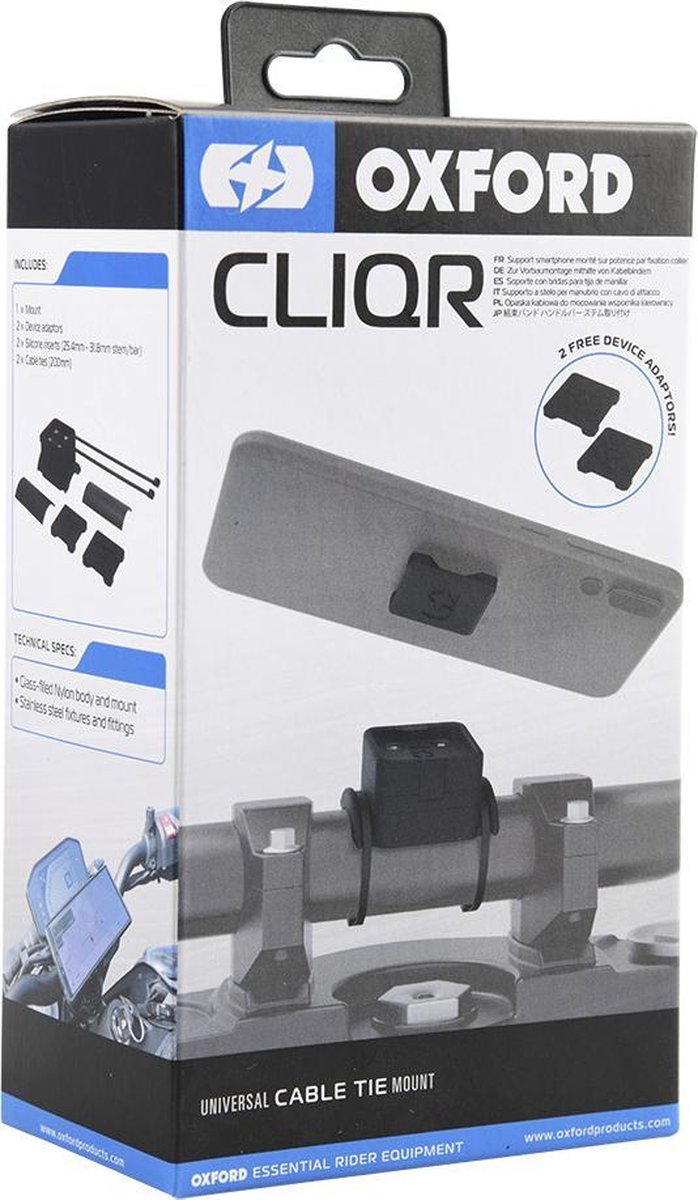 Oxford CliqR Telefoonhouder Motor / Scooter (tiewrap)
