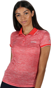 Regatta Polo Dames 100% Polyester Rood Maat 34