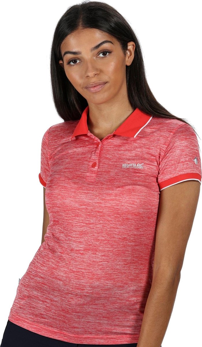 Regatta Polo Dames 100% Polyester Rood Maat 34
