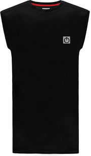 Re-Born Mesh Mouwloos T-shirt Heren - Zwart - Maat M
