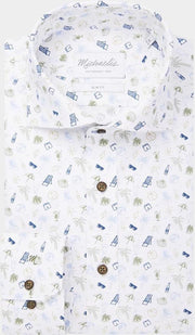 Zomers print Michaelis Shirt | Summer-boordmaat: 39