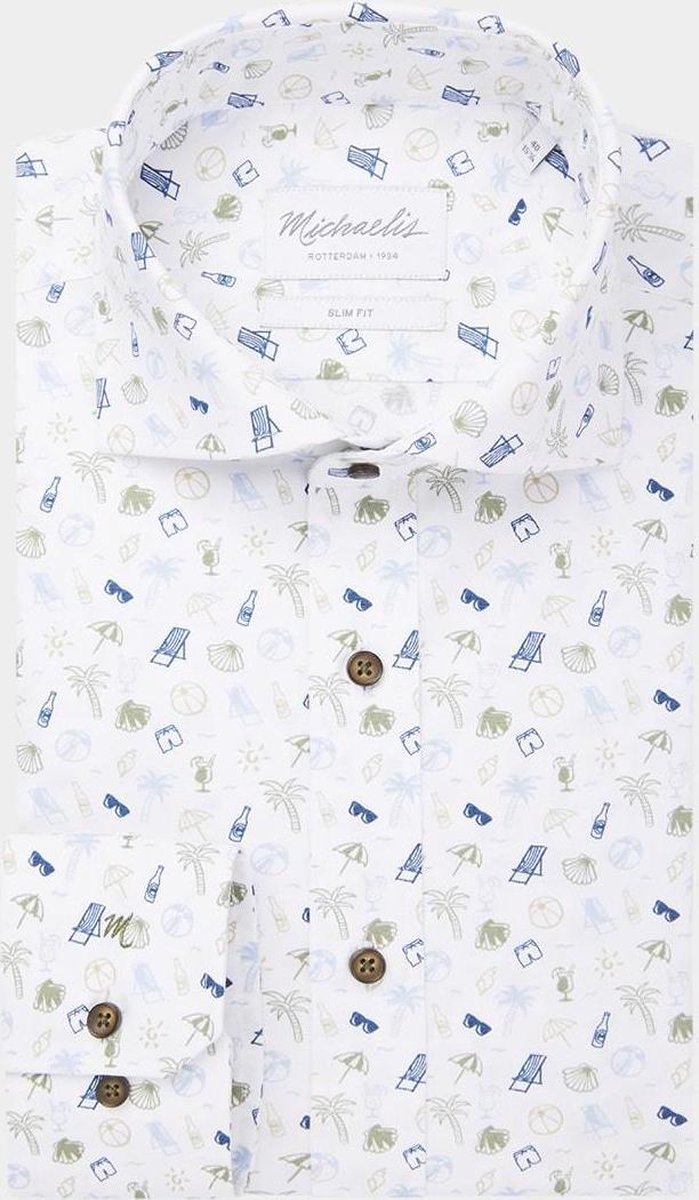Zomers print Michaelis Shirt | Summer-boordmaat: 39
