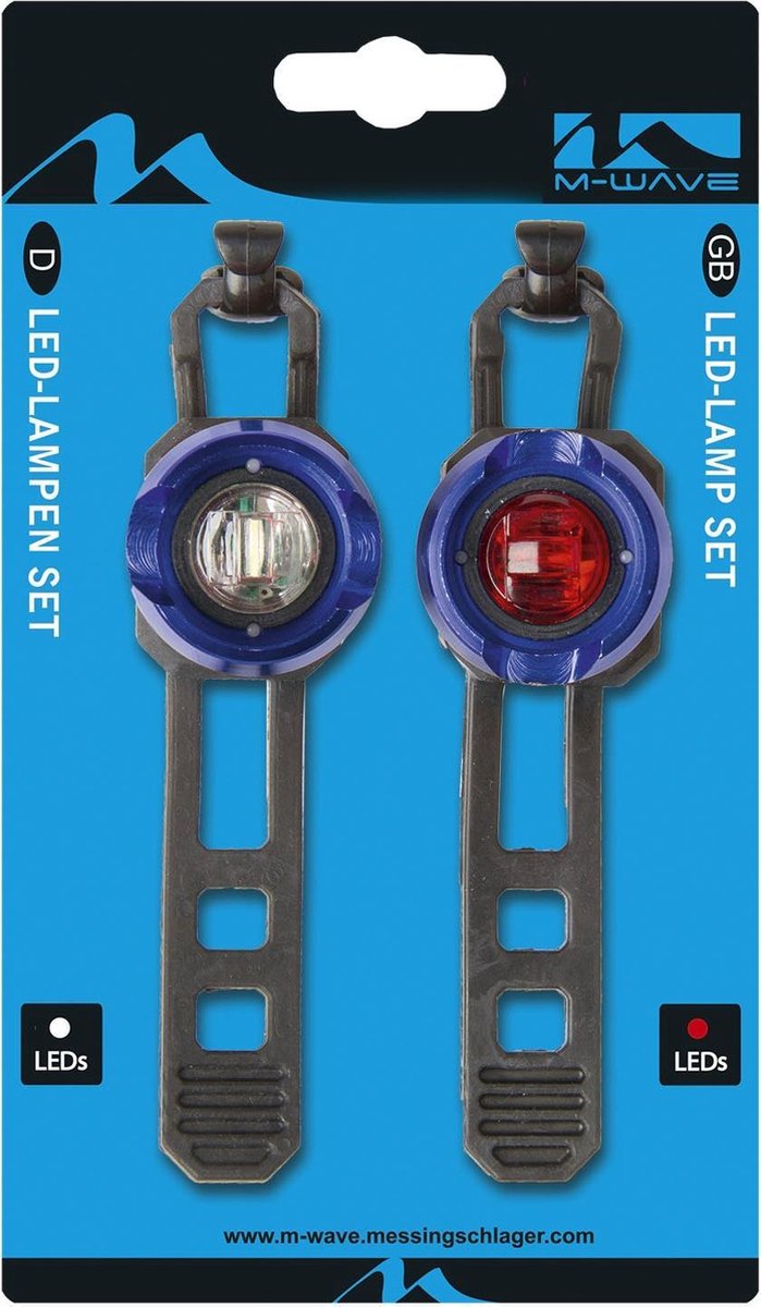 M-Wave Apollon Mini A - Verlichtingsset - LED - Batterij - Blauw