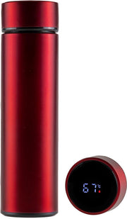 Sareva Thermosfles Met Temperatuurdisplay Rood 0.5 Liter