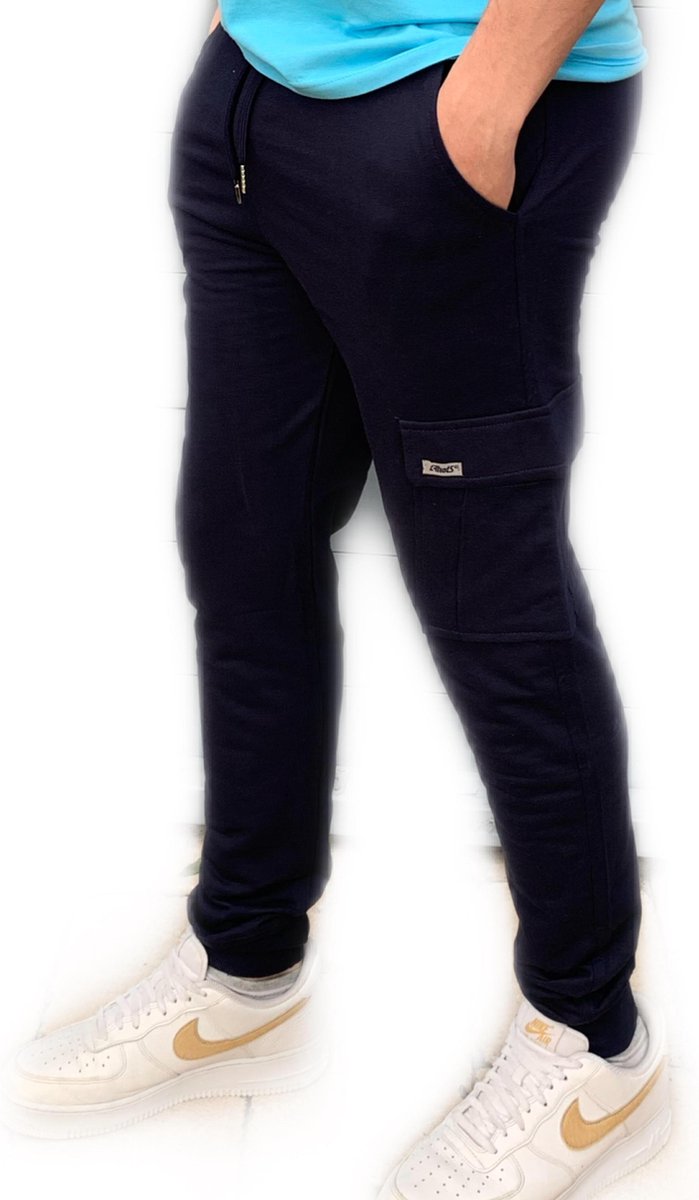 Embrator mannen Joggingbroek met cargozak donkerblauw maat XXL