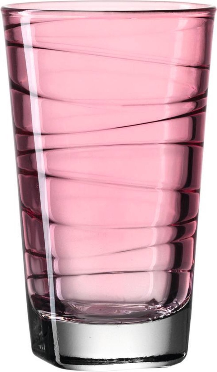 Leonardo Vario - longdrinkglas - rood - 6 stuks