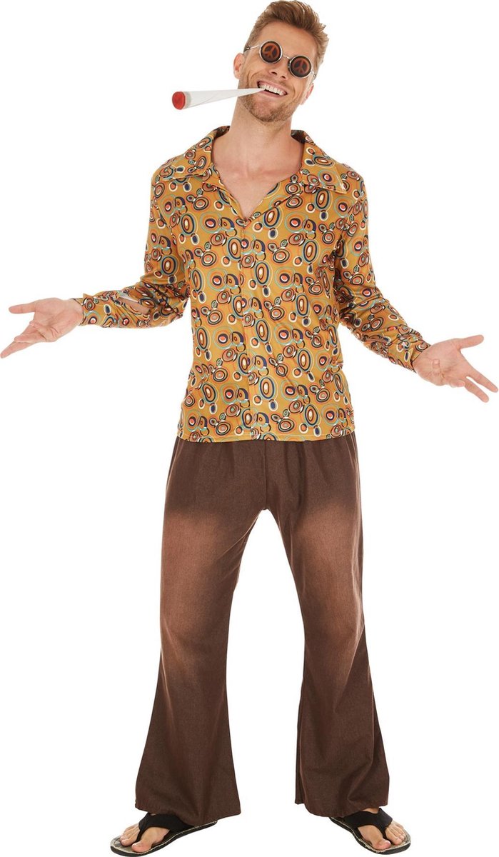dressforfun - herenkostuum hippie John M  - verkleedkleding kostuum halloween verkleden feestkleding carnavalskleding carnaval feestkledij partykleding - 300963