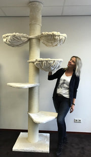 Krabpaal Maine Coon Tower PLUS Beige plafondpaal voor grote katten van RHRQuality