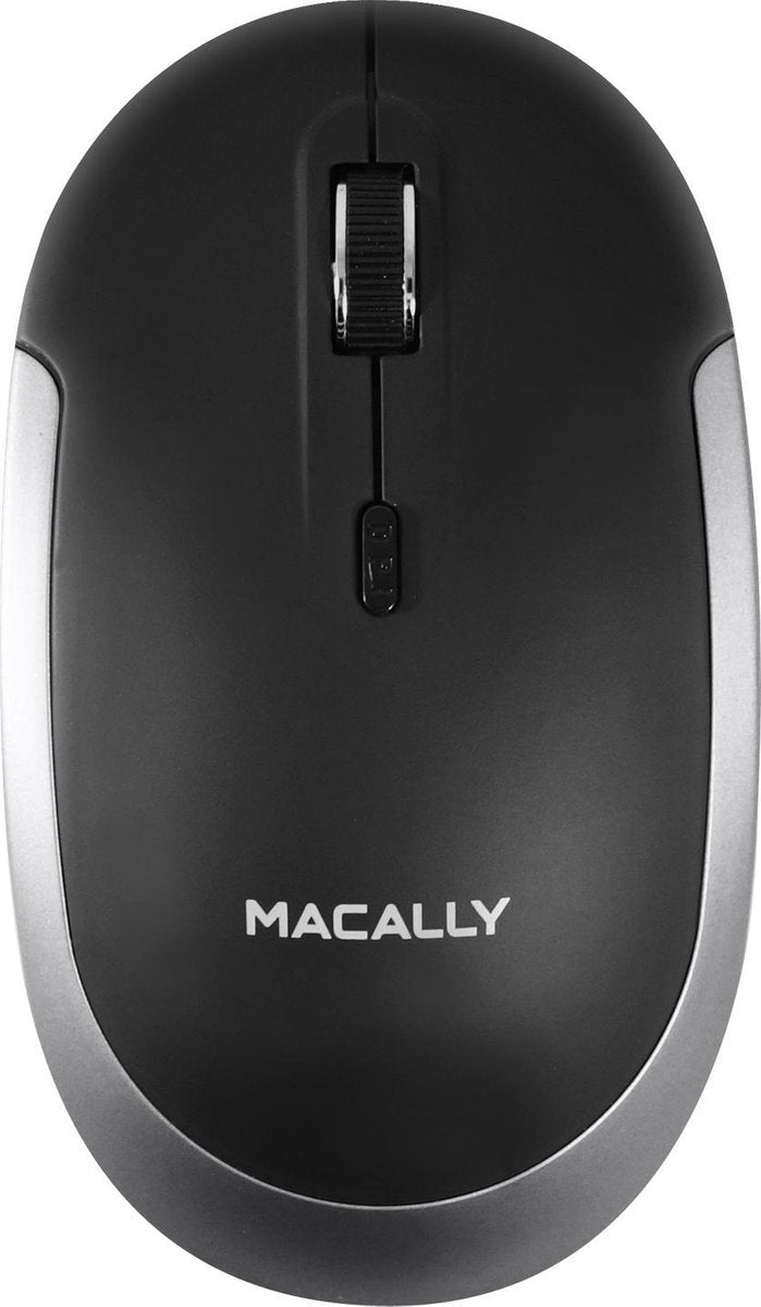 Macally BTDYNAMOUSE-SG Optische bluetooth-muis met een stille klik - Space gray/Zwart