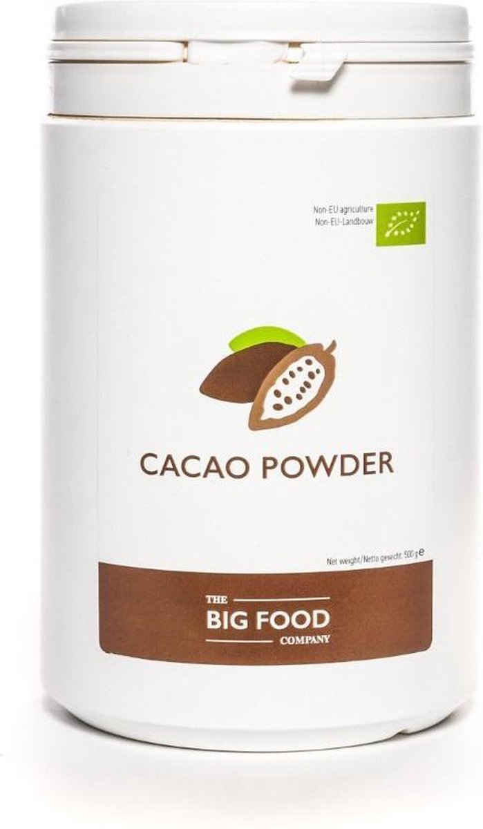 BIGFOOD Big Food Cacao poeder RAW - 500 gram voordeelverpakking