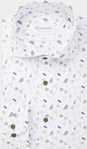 Zomers print Michaelis Shirt | Summer-boordmaat: 37