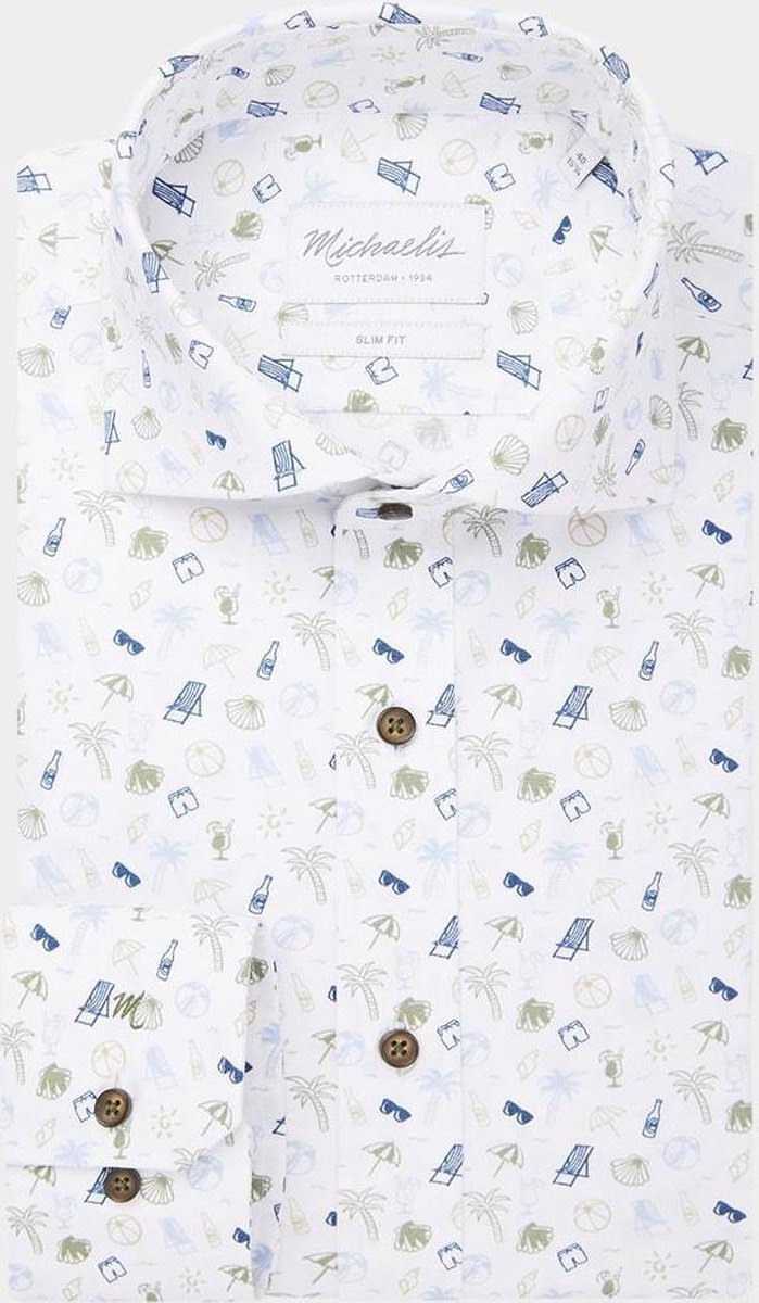Zomers print Michaelis Shirt | Summer-boordmaat: 38