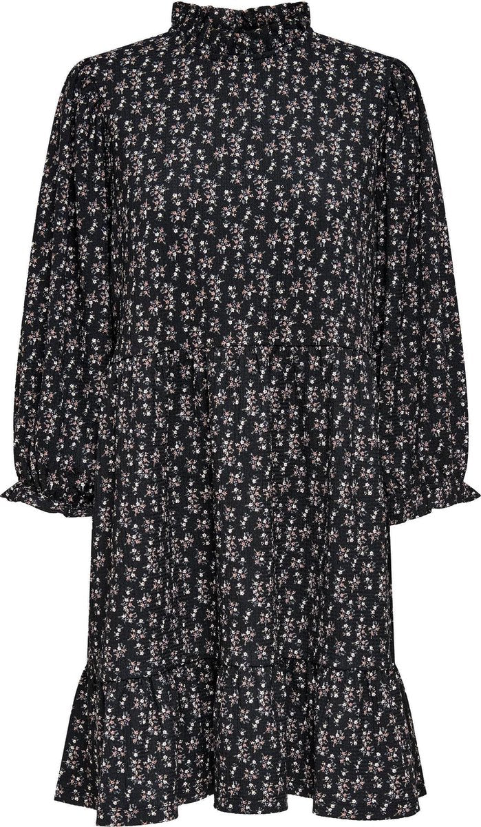 Onlzille Naya 3/4 Highneck Dress Jr 15230351 Black/lavender Ditzy