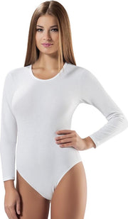 Hoogwaardige Dames Body / Bodysuit | Stretch | 100% Kwalitatief | Wit - L