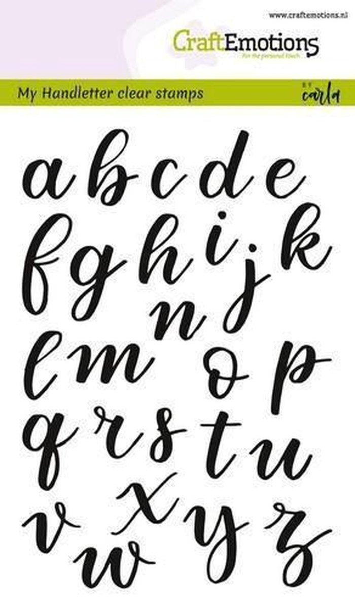 CraftEmotions clearstamps A6 - handletter - alfabet kl.letters (dicht) Carla Kamphuis