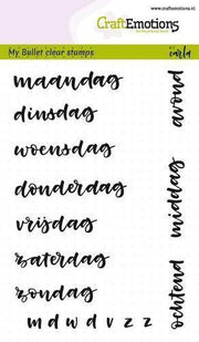 CraftEmotions clearstamps A6 - Bullet Journal - dagen 10mm (NL) Carla Kamphuis