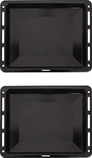 ICQN oven bakplaat set - 2 stuks - 445 x 375 x 35 mm - Geëmailleerd - Geschikt voor Whirlpool Ignis Bauknecht ovens