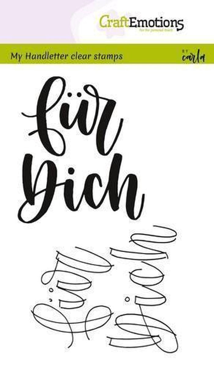 CraftEmotions clearstamps A6 - handletter - für Dich (DE) Carla Kamphuis