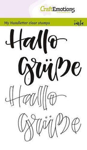 CraftEmotions clearstamps A6 - handletter - Hallo