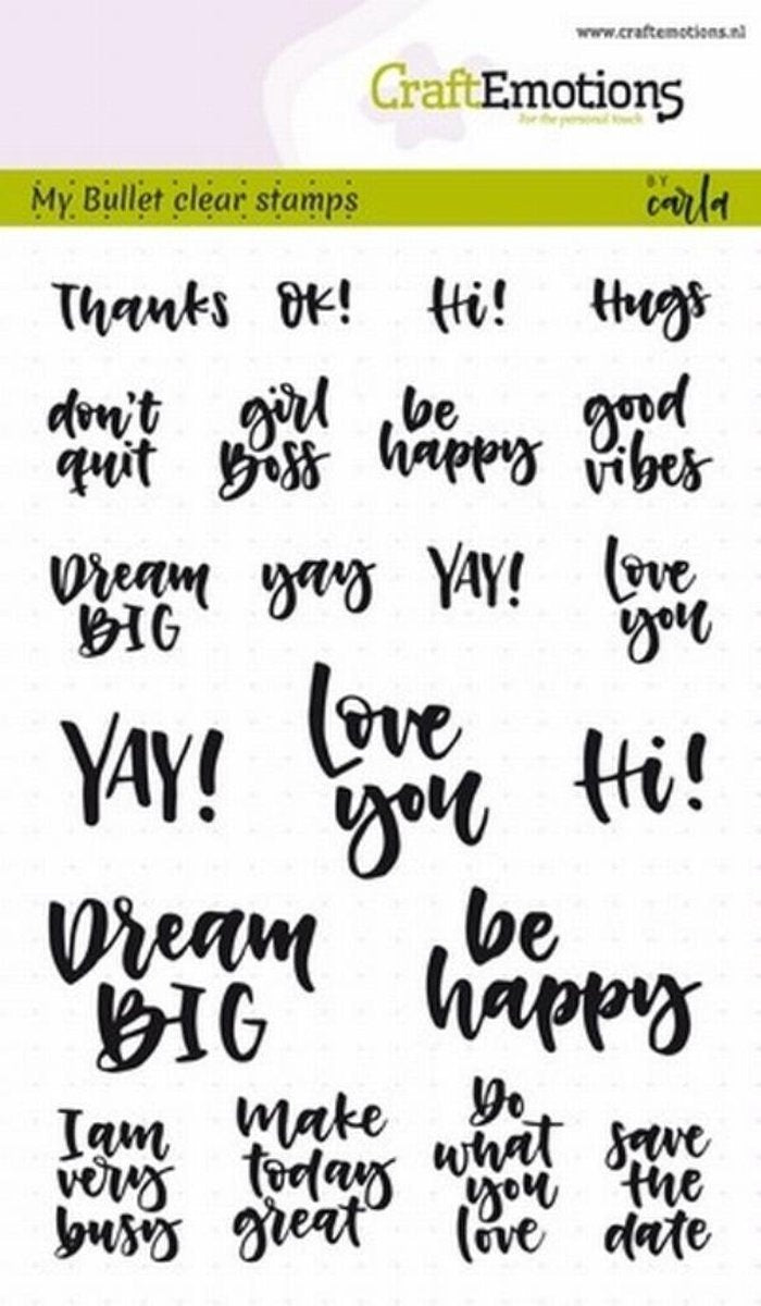 CraftEmotions clearstamps A6 - Bullet Journal - quotes (Eng) Carla Kamphuis