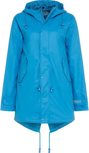 Blauwe dames regenjas / parka HafenCity® van BMS  5XL