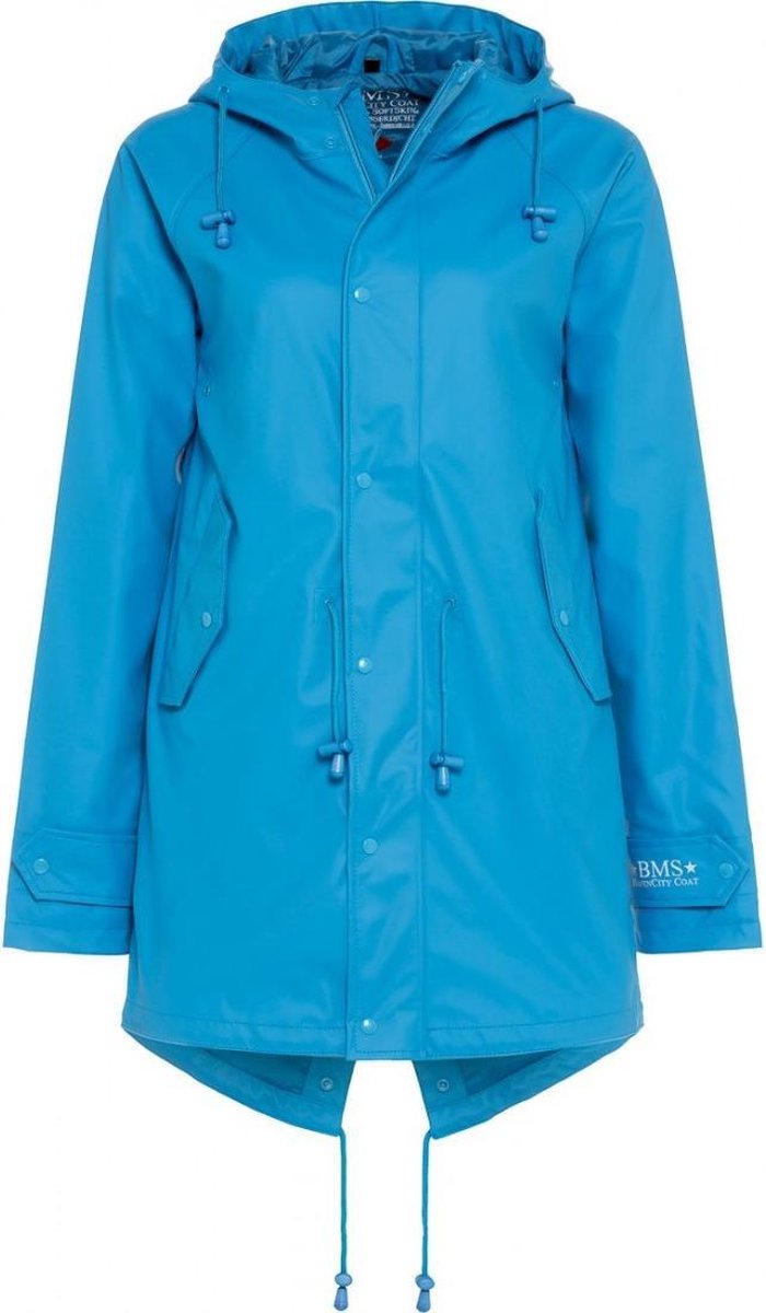 Blauwe dames regenjas / parka HafenCity® van BMS  5XL