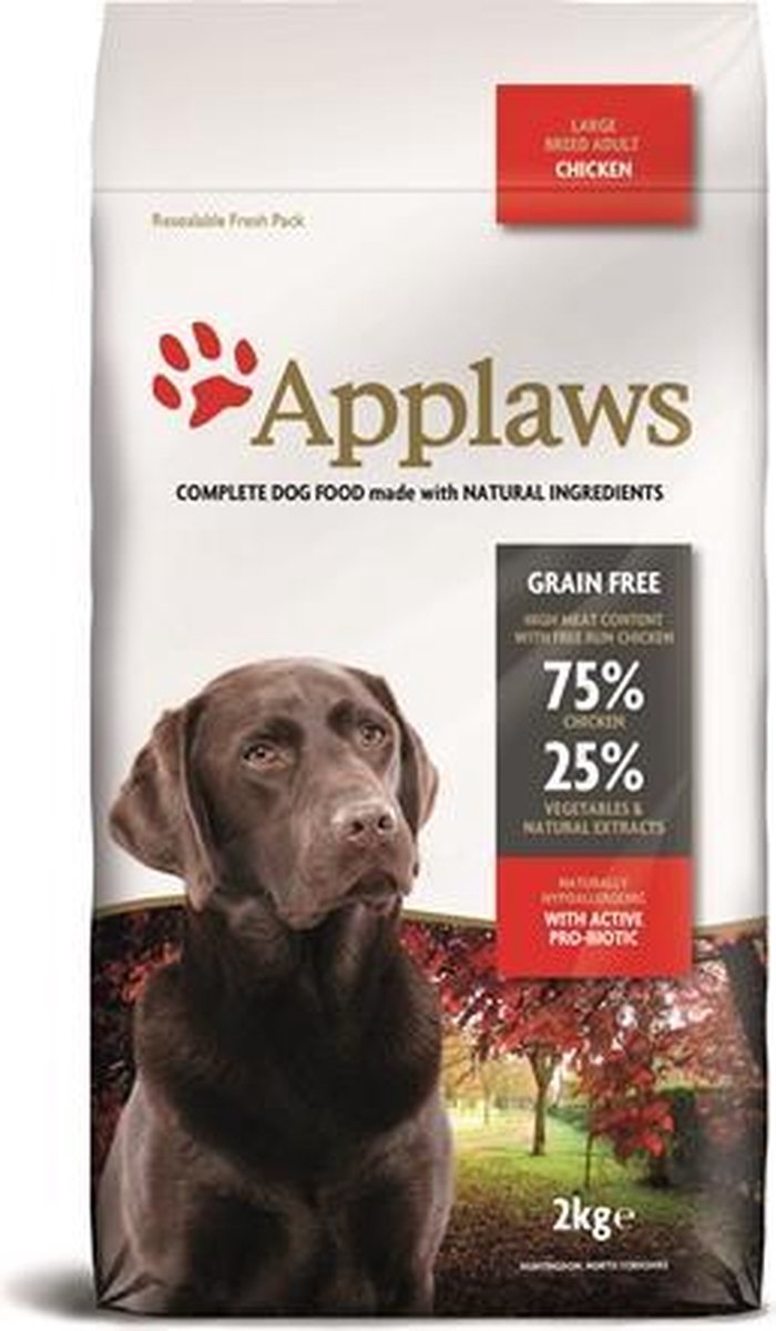 Applaws dog adult large breed chicken hondenvoer 2 kg