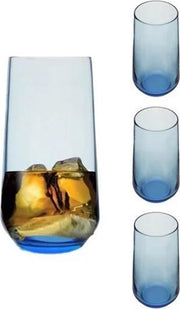 Pasabahce llegra - Blauwe Longdrinkglazen - Set van 3 -  470 ml