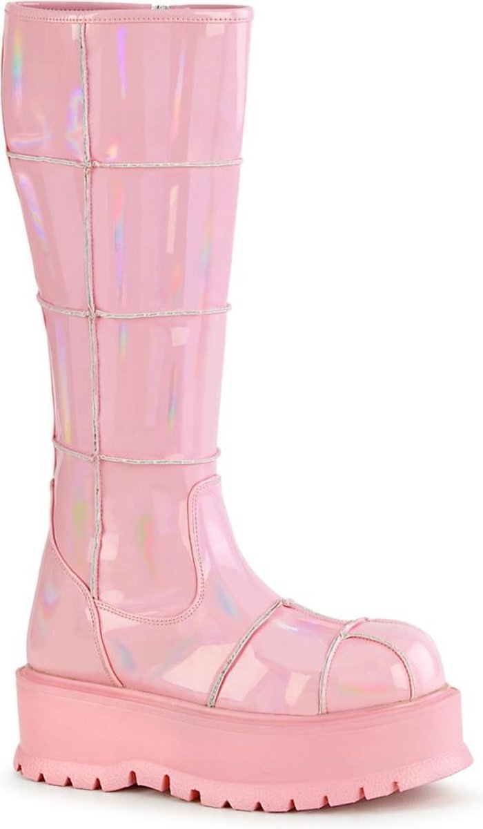 Demonia Kniehoge laarzen -38 Shoes- SLACKER-230 US 8 Roze
