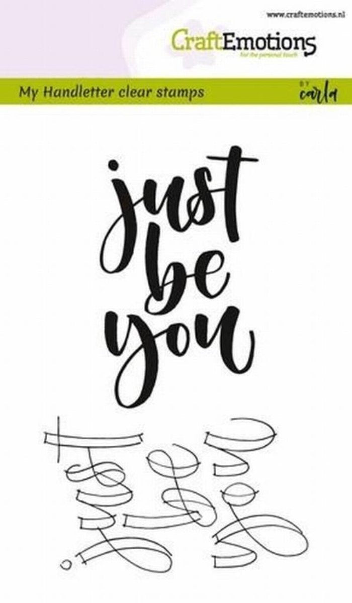 CraftEmotions clearstamps A6 -  handletter - just be you (Eng) Carla Kamphuis