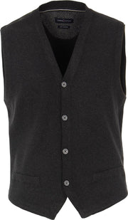 Casa Moda mouwloos heren vest - antraciet -  Maat XXXXXL
