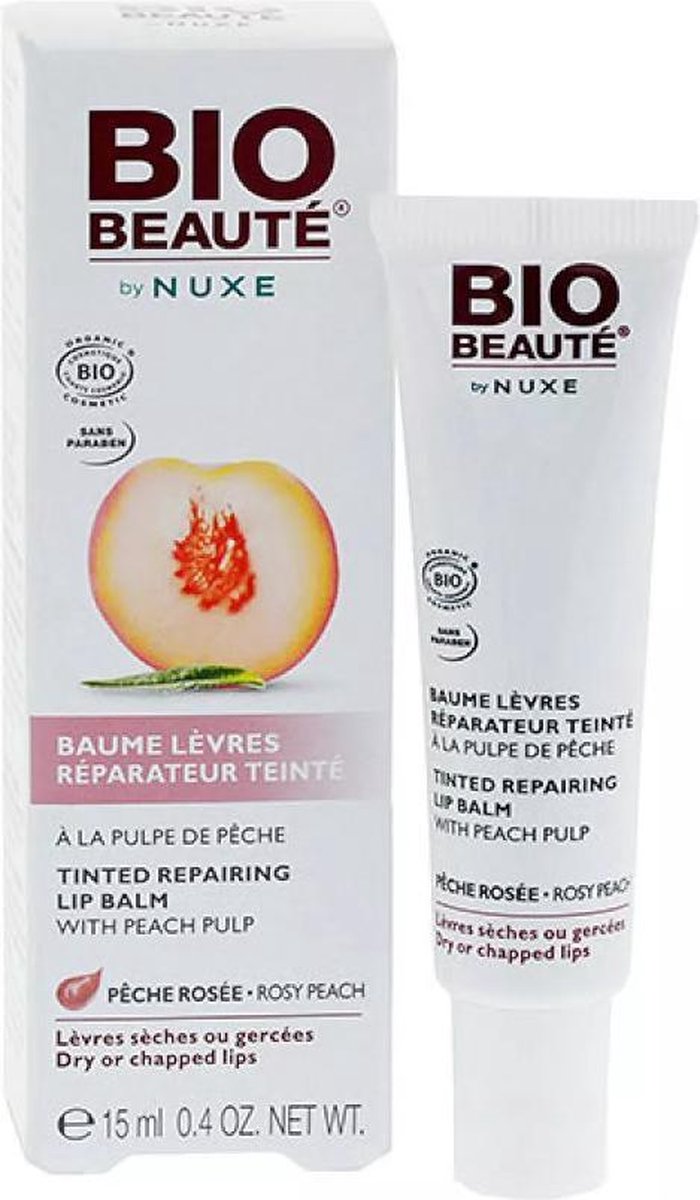 Nuxe Bio Beauté Tinted Repairing Lipbalm - Rosy Peach