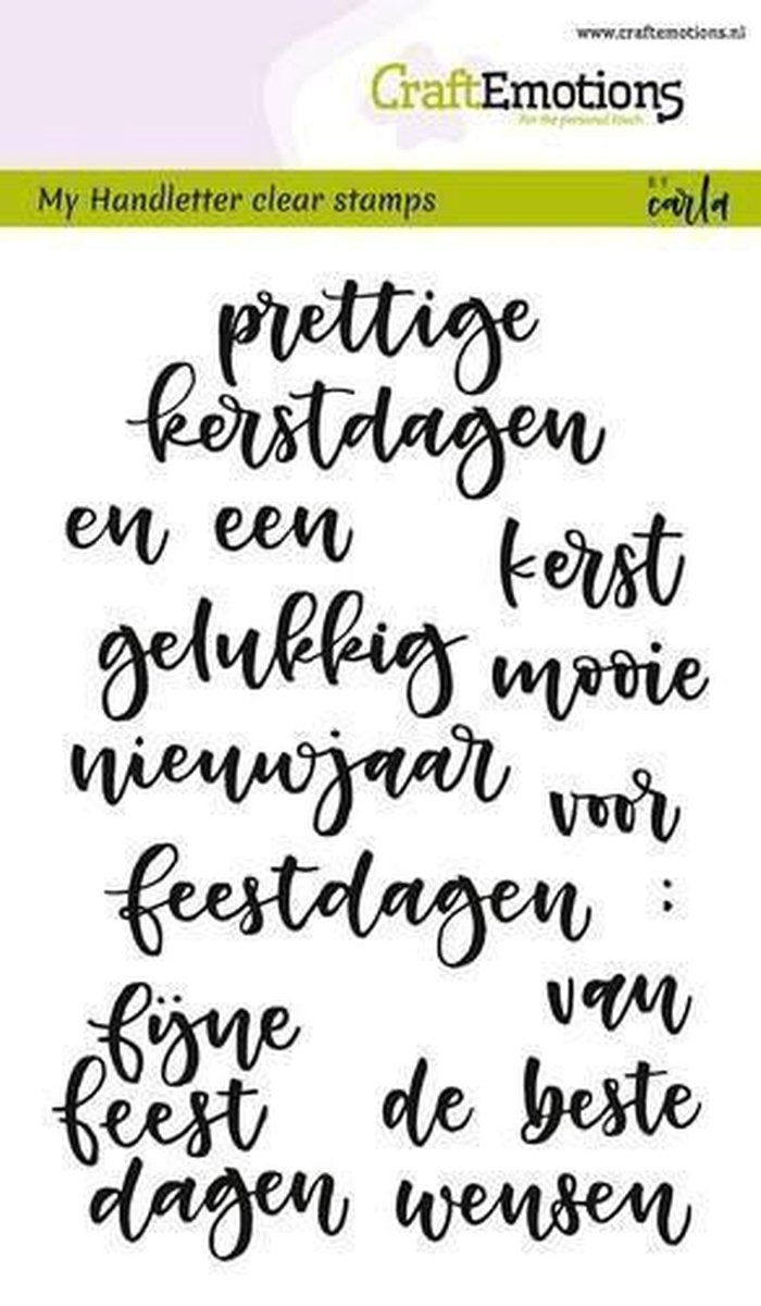 CraftEmotions clearstamps A6 - handletter - woorden kerst (NL) Carla Kamphuis