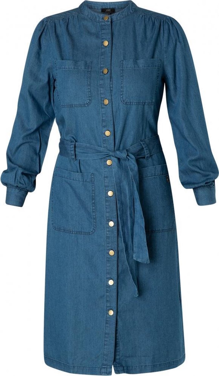 YESTA Heather Jurk - Mid Blue Denim - maat 2(50)