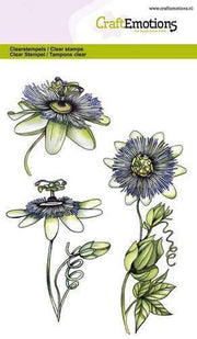 CraftEmotions clearstamps A6 - passie bloem