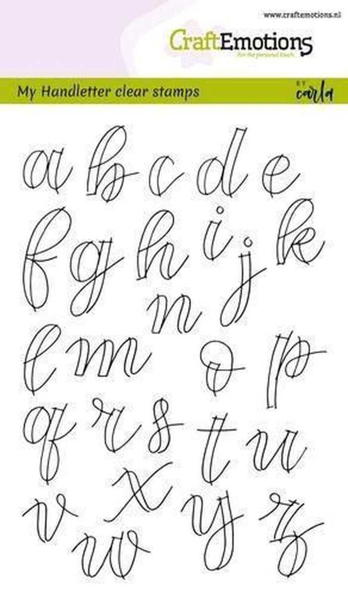 CraftEmotions clearstamps A6 - handletter - alfabet kl.letters (open) Carla Kamphuis