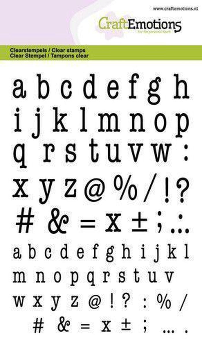 CraftEmotions clearstamps A6 - alfabet typewriter kleine letters 5