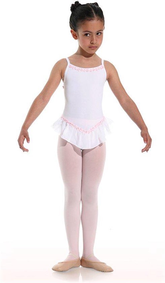 Danceries Balletpakje Juleen Wit Katoen - Maat 98-104