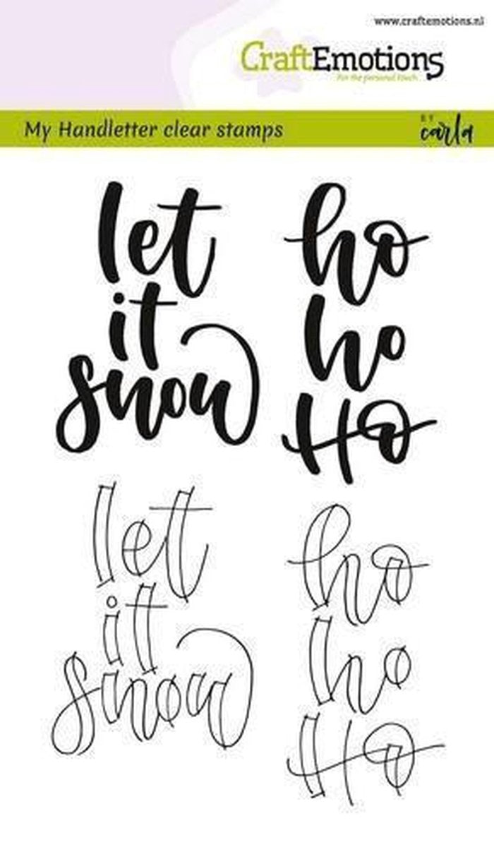 CraftEmotions clearstamps A6 - handletter - Let it snow (Eng) Carla Kamphuis