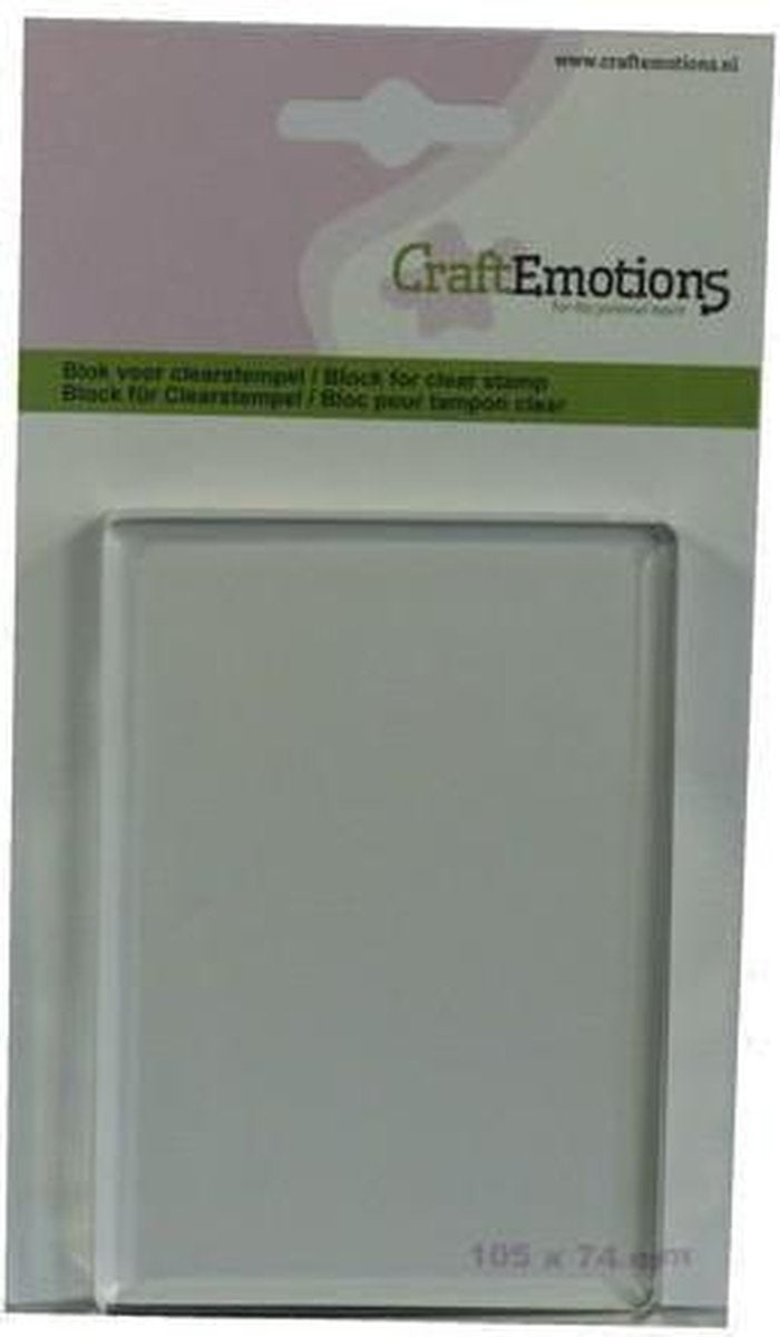CraftEmotions blok voor clearstempel 105x74mm - 8mm