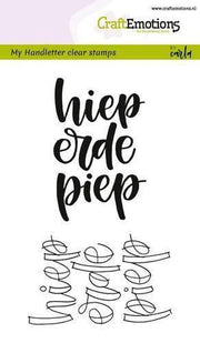CraftEmotions clearstamps A6 - handletter - hieperdepiep (NL) Carla Kamphuis