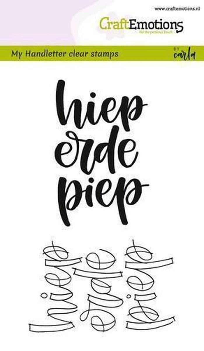 CraftEmotions clearstamps A6 - handletter - hieperdepiep (NL) Carla Kamphuis