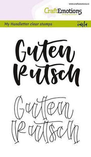 CraftEmotions clearstamps A6 - handletter - Guten Rutsch (DE) Carla Kamphuis