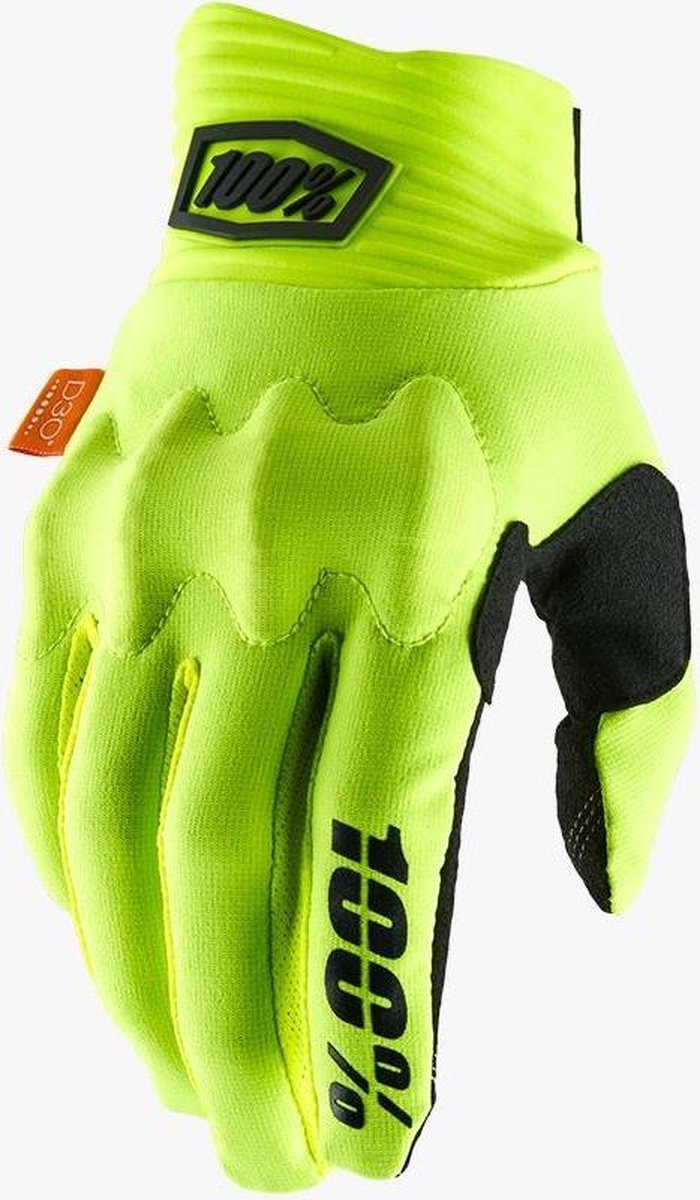 100% MTB COGNITO  Glove - Fluo Geel-Zwart - M