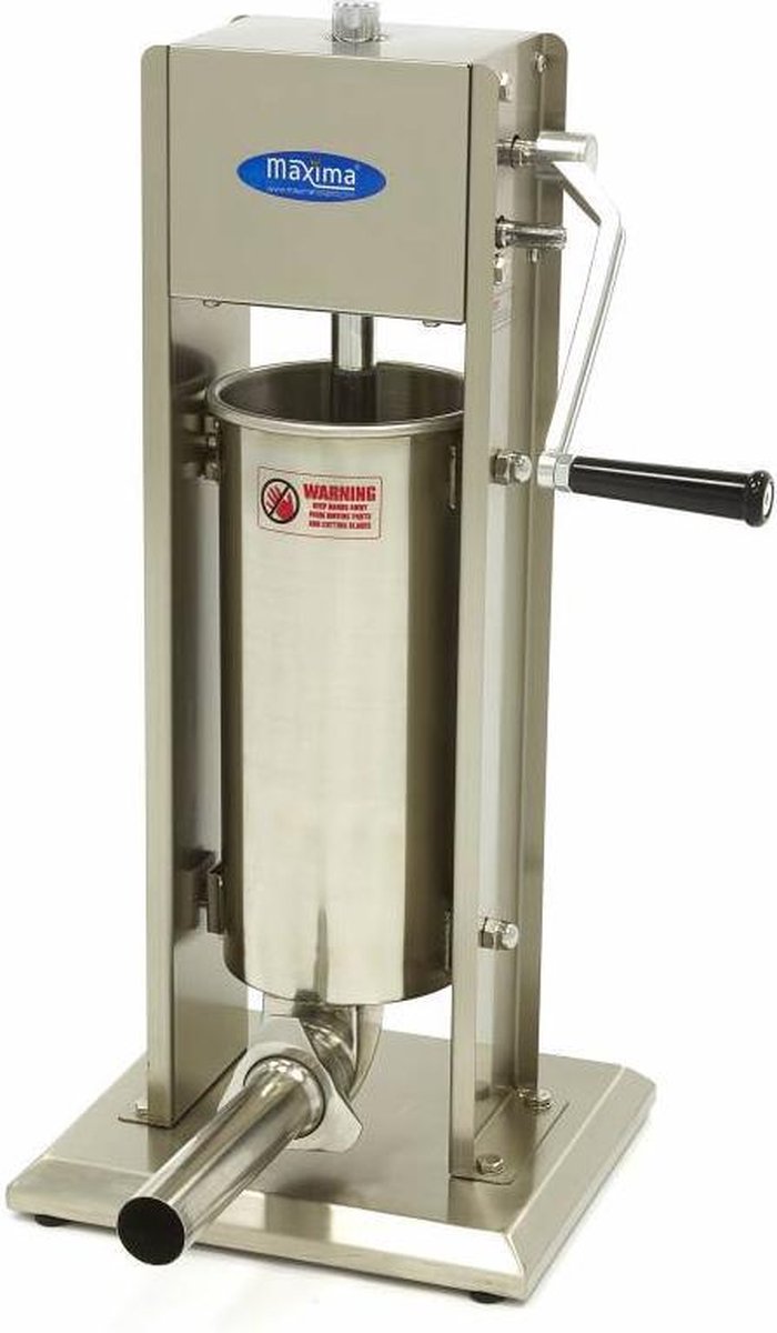 Worstenvuller 5 Liter - Verticaal - RVS - met 4 Vulbuizen - 2 Snelheden - Worstmachine / Worstvuller - Maxima
