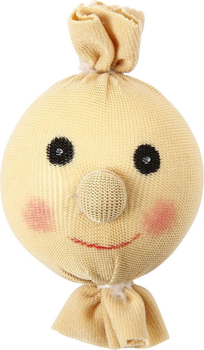 Stuffed and Tied Head. light beige. 35 mm. 1 pc