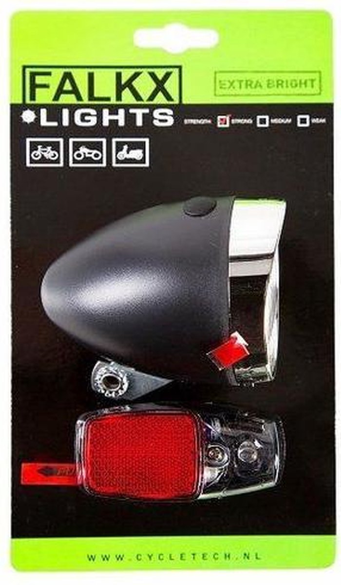 Falk - Fietskoplamp - Spatbordlicht - LED - Transparant