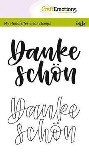 CraftEmotions clearstamps A6 - handletter - Danke schön (DE) Carla Kamphuis