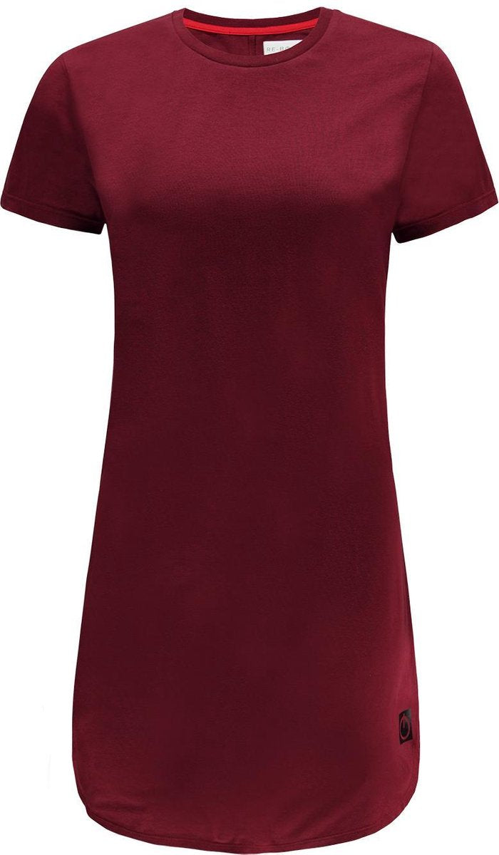 Re-Born Lang T-shirt Kapmouw Dames - Burgundy - Maat L